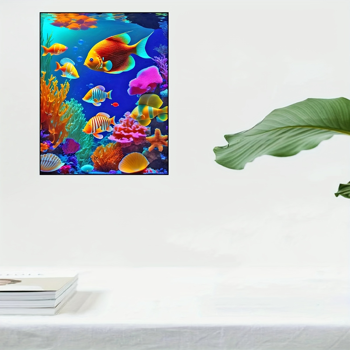 

1pc Diy Artificial Full Diamonds Art Painting Set, The Underwater World Pattern Diamonds Art For Home Wall Decoration And Gift 15.7*19.7in
