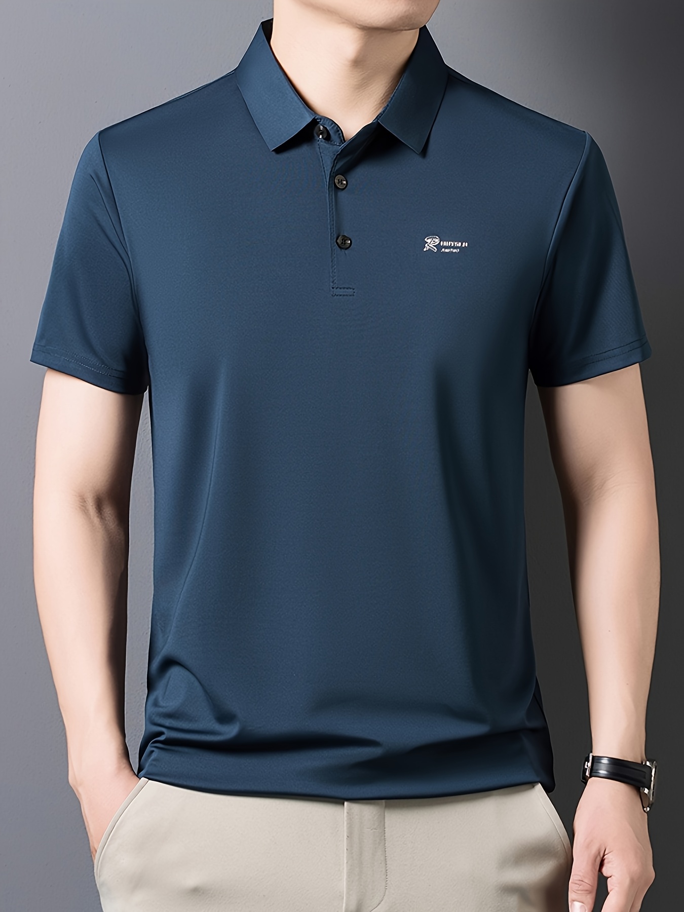 mens quick dry narrow stripe short sleeve t shirt label craft breathable details 3