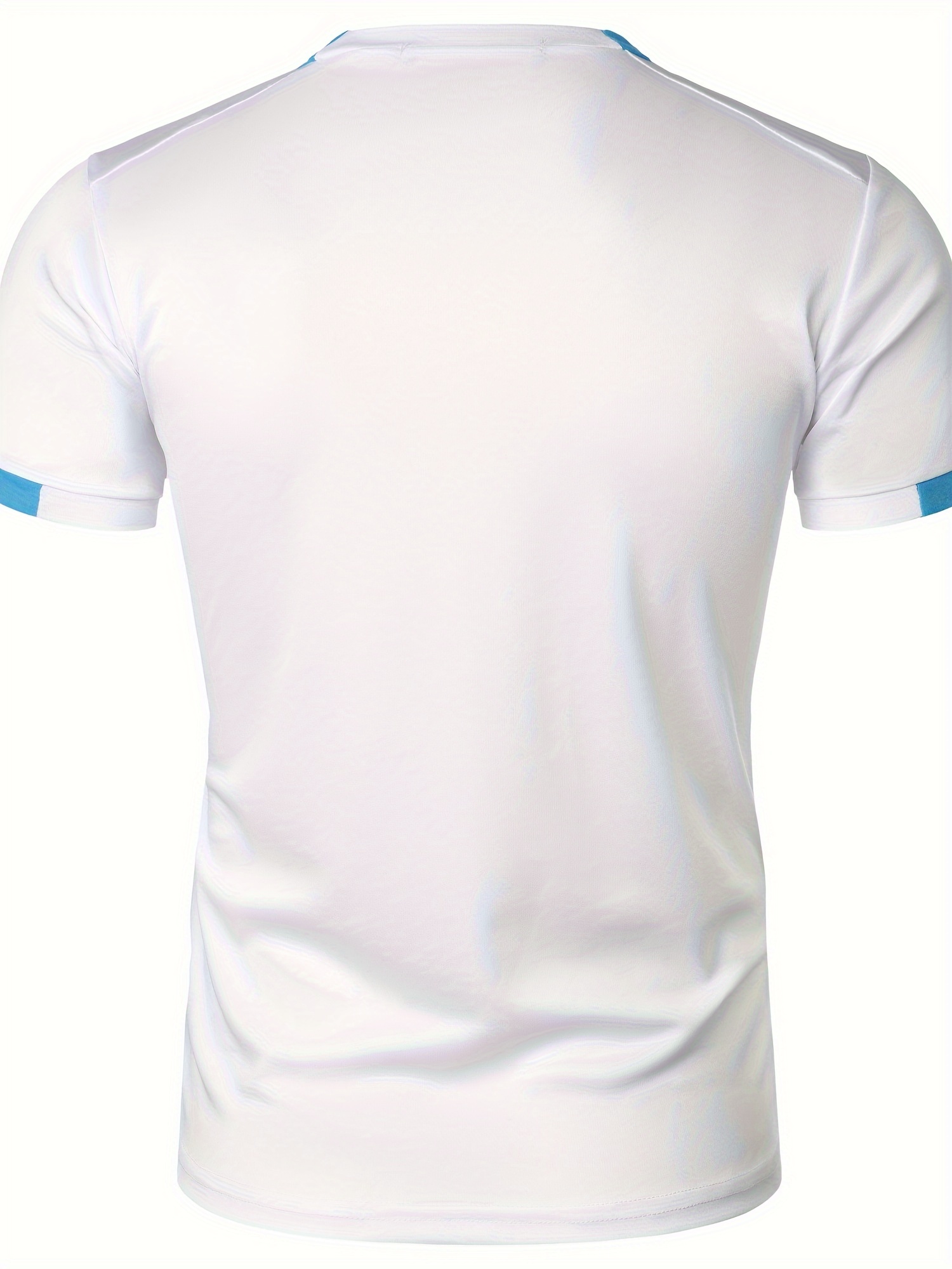 Color Block Pattern Slim Fit Crew Neck And Short Sleeve T-shirt, Breathable And Quick Dry Sports Tops For Men's Summer Fitness Training And Outdoors Sports Wear