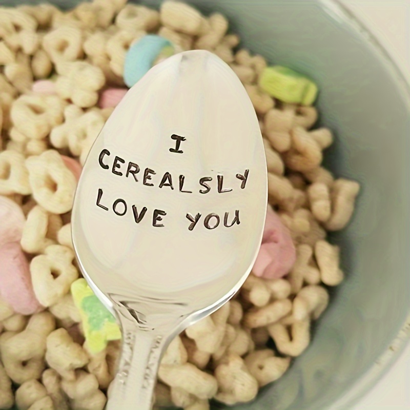 

1pc, The New Upgraded Thickened Version I Love You Spoon, A Gift For Anniversaries, Couples, Cereal Lovers, And Valentine's Day