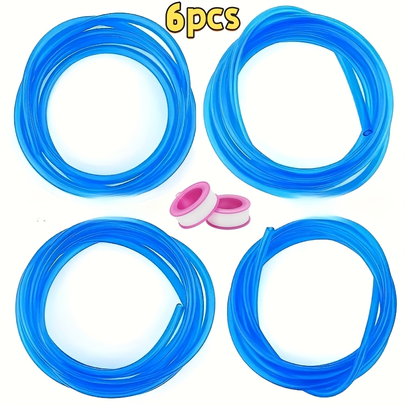 TEMU Hoses Long For Chainsaws+2 Teflon Tape Small 2 Stroke Engines And Lawn Mowers Durable Flexible Petrol Gasoline Line Tubing Available In Yellow