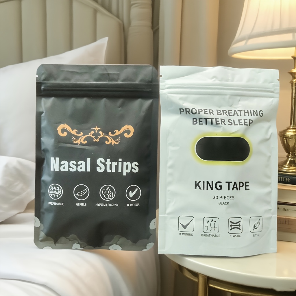 60pcs Deep Sleep Teeth Grinding Tape & 60pcs Enhanced Sticky Sports Nose Patches - Breathable, Strong Hold, Light Beige, Free Removal, for Sleep Apnea, Sensitive, Sleep Apnea Solution, Light Beige Protection, Breathable Material