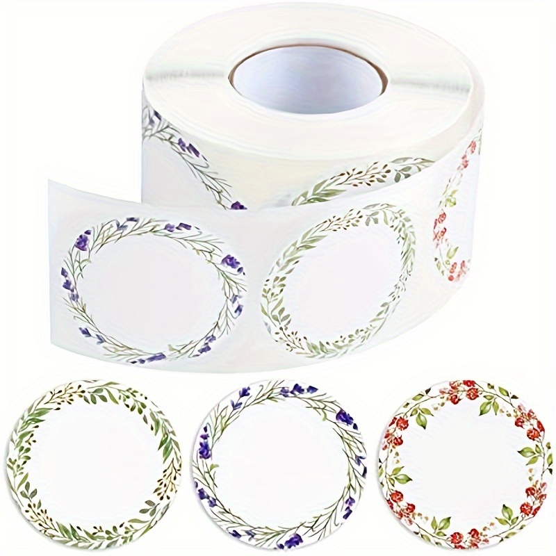 500pcs/roll Thank You Canning Stickers Handmade Adhesive Baking Decoration Round Stickers