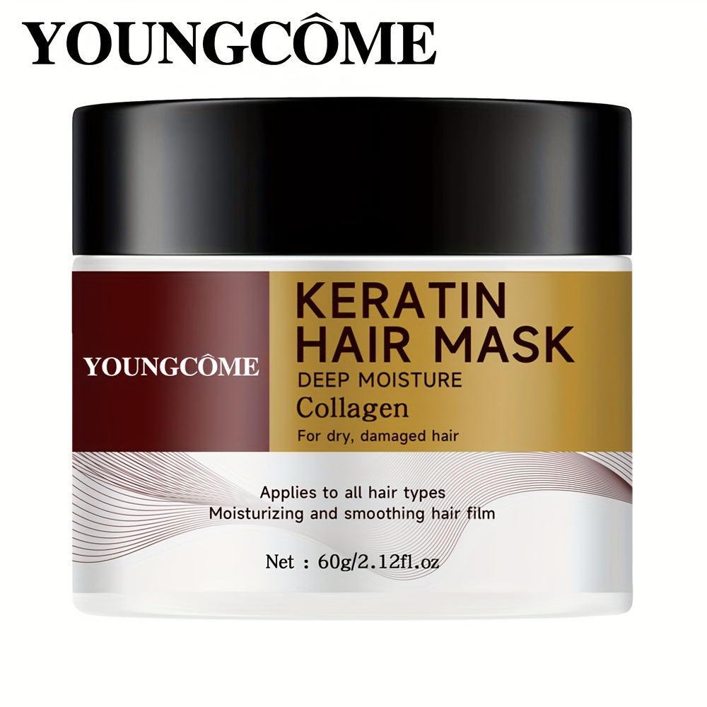 

30g/60g Keratin Hair Mask, Deep Moisture, Collagen Infused, Strengthens And Conditions, Suitable For All Hair Types, Travel Size