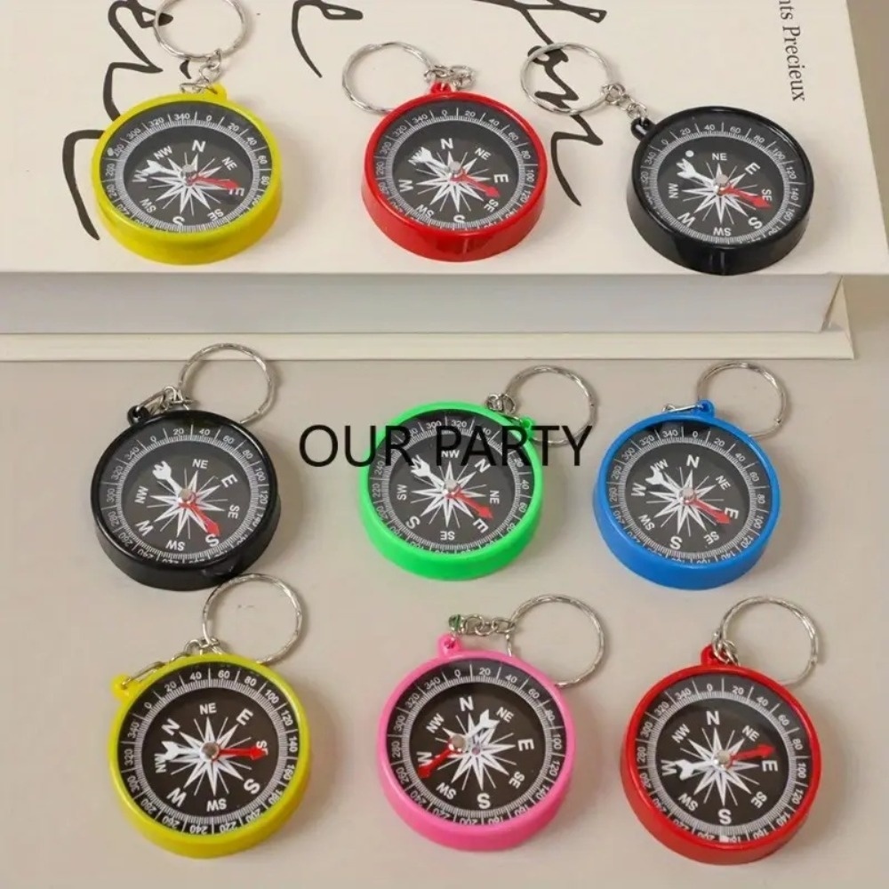 25pcs Outdoor Compass Keychain for Camping