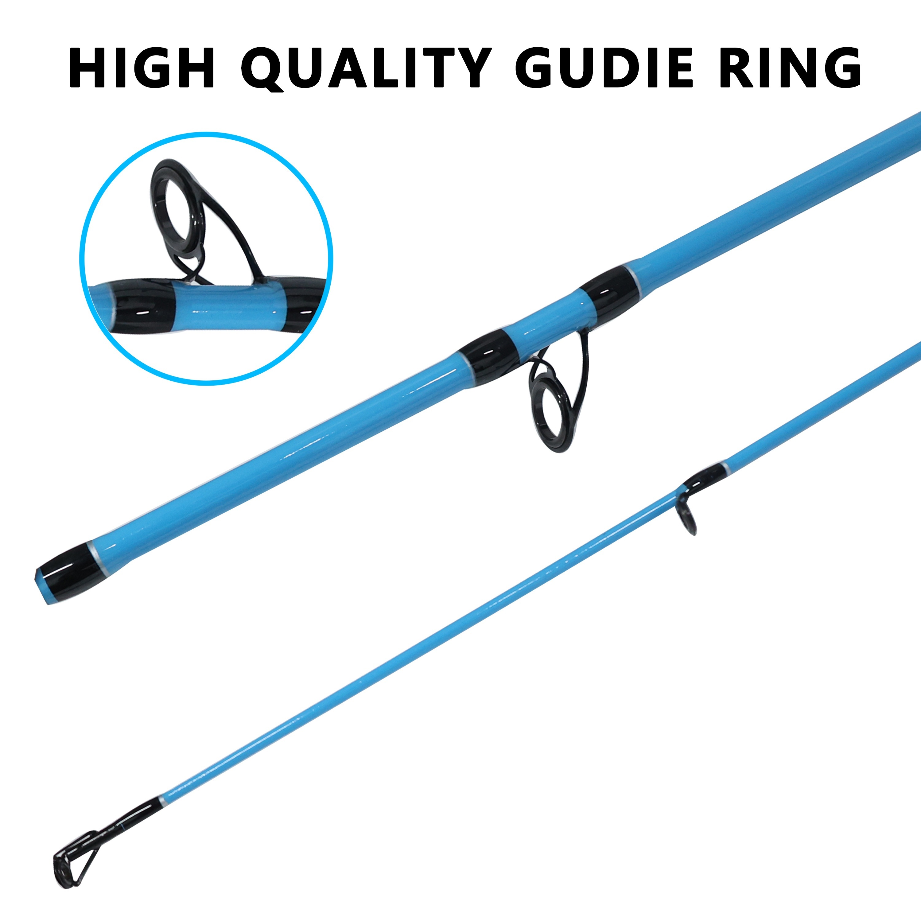 

2pcs Portable Carbon Fiber Surf Spinning Fishing Rod With Eva Handle - Lightweight And Durable For Travel And Surfing-1.5m/59inch