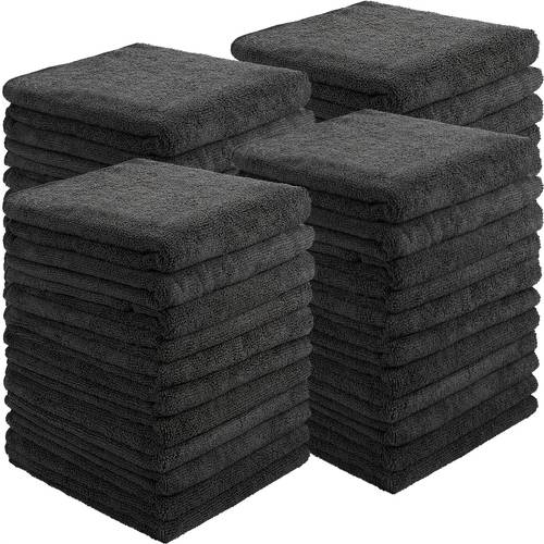 36 pack microfiber salon towels absorbent bleach resistant ideal for gym spa shaving shampooing hair drying 16x28 inches black