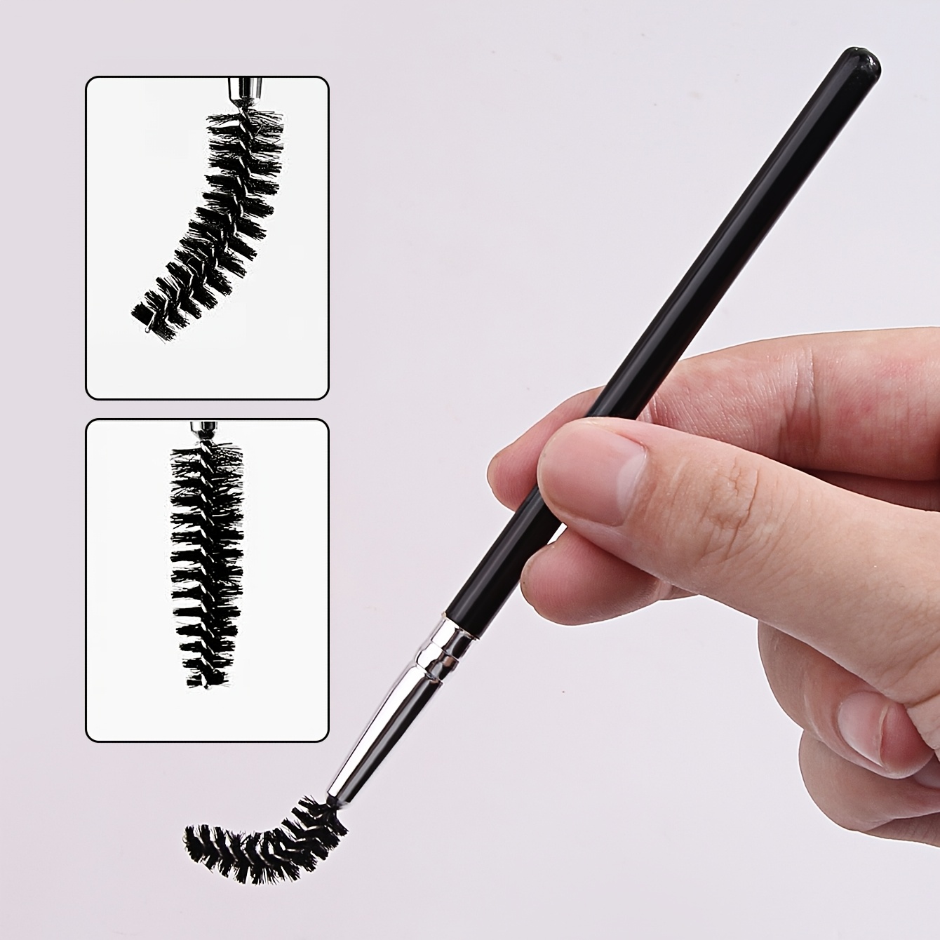 3pcs Soft Single-End Spiral Eyelash Brush Set