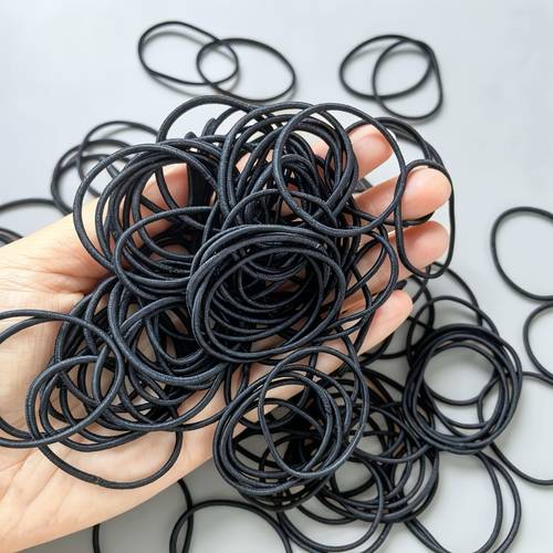 approximately 22 42 62 82 122pcs of black high elastic hair bands womens hair bands rubber band bowknot ponytail hair ropes hair accessories for women non slip