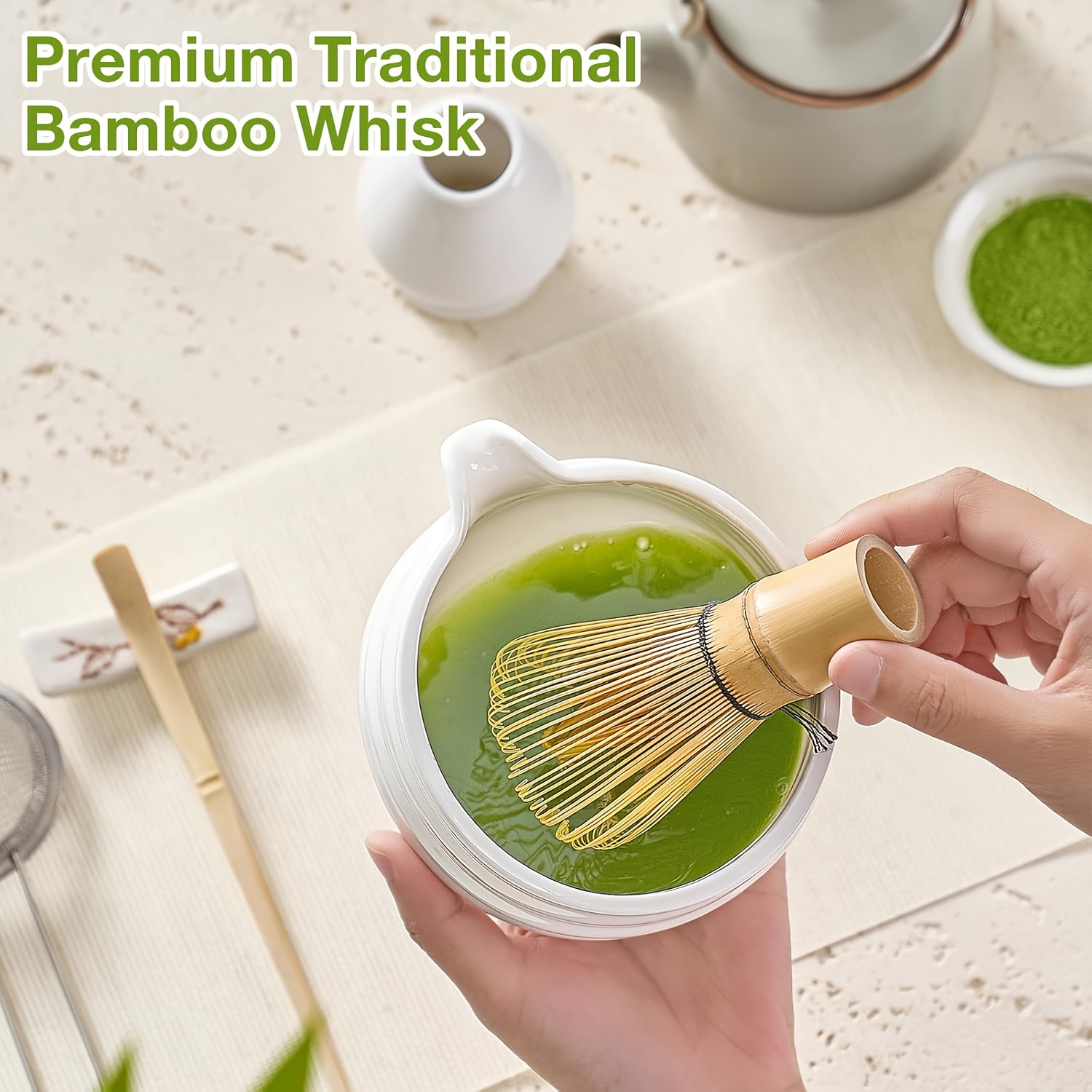Frusta Per Matcha In ABS, 11 Cm, Riutilizzabile, Per Preparare Tè In Polvere Senza Grumi