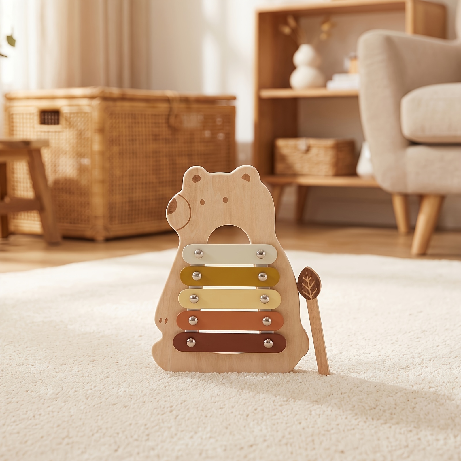 Cute Bear Sorting Toy for Early Education and Auditory Development