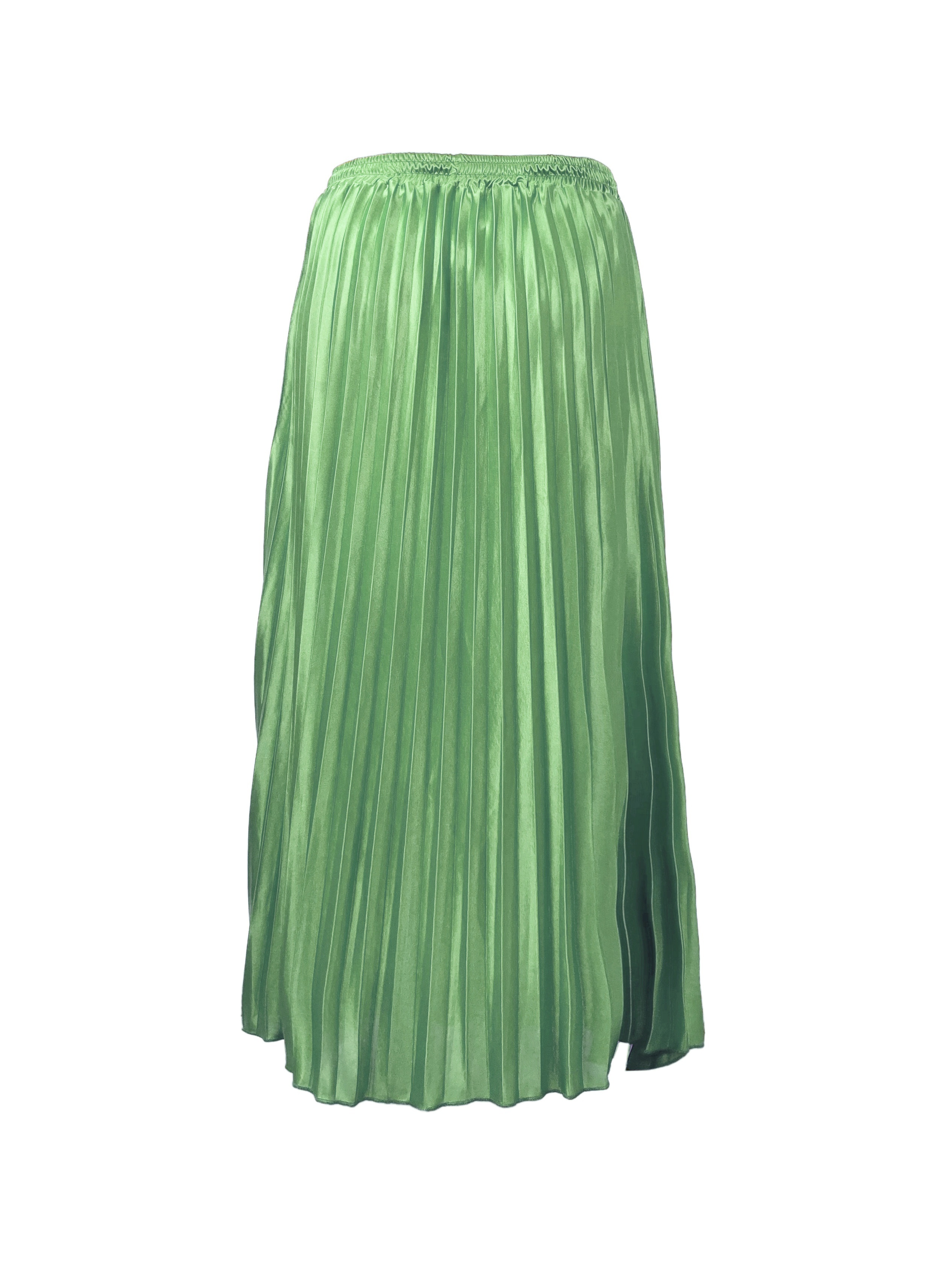 plus size solid color pleated skirt elegant elastic waist Temu