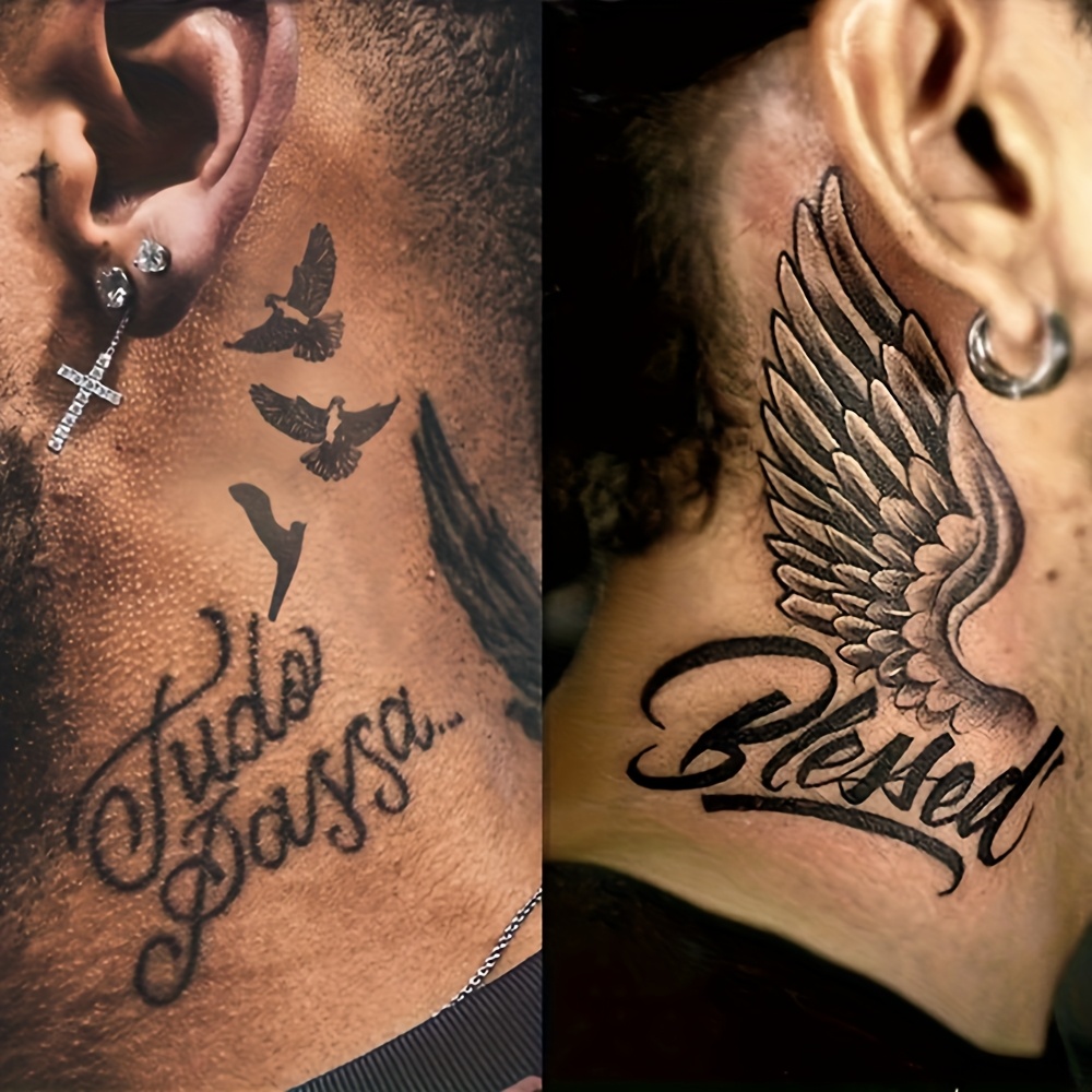 neck tattoo for men