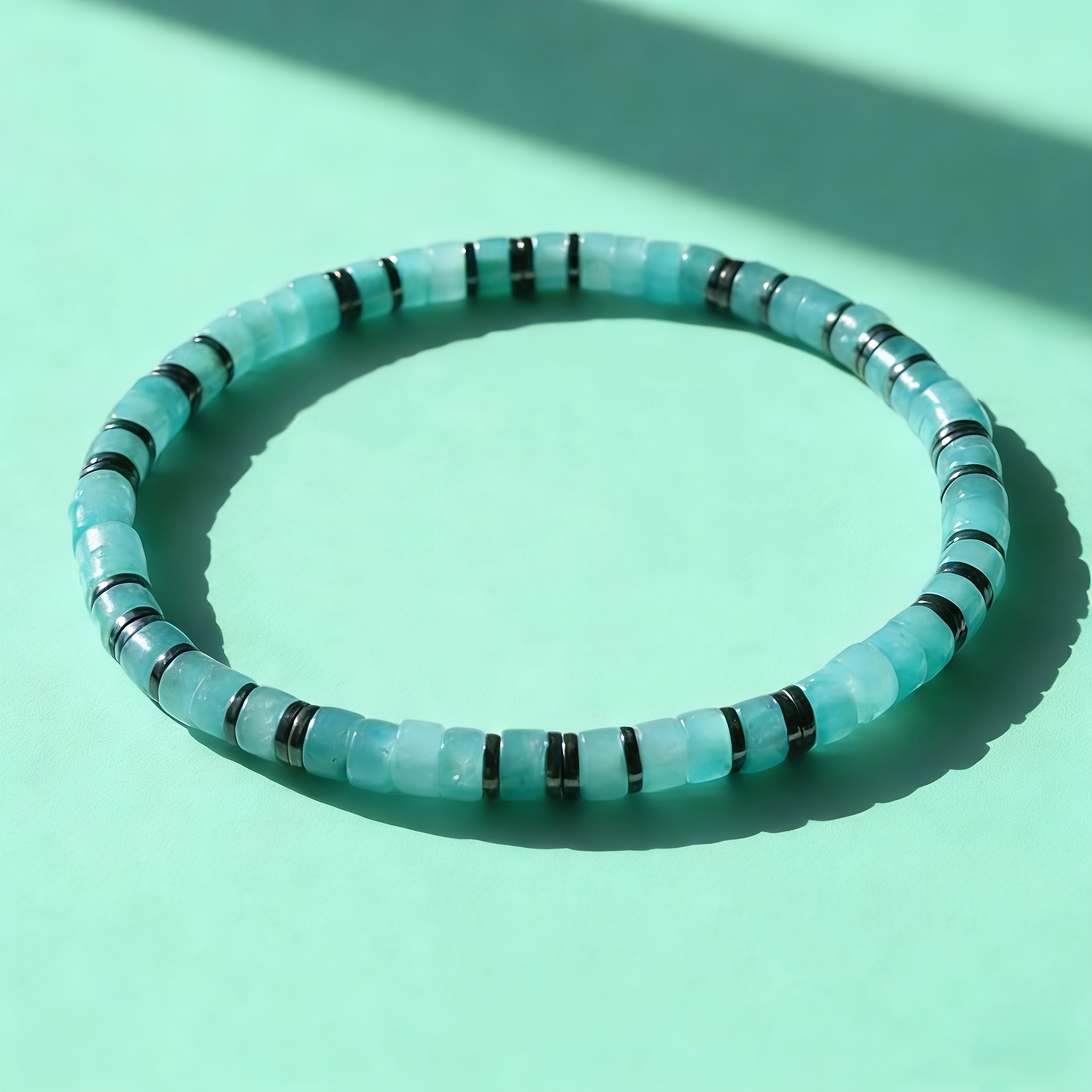 Image of Bohemian- Aquamarine Bracelet, Blue- Fashion Bracelet, Suitable For Wearing, Ideal For Daily Wear, A Perfect Gift For