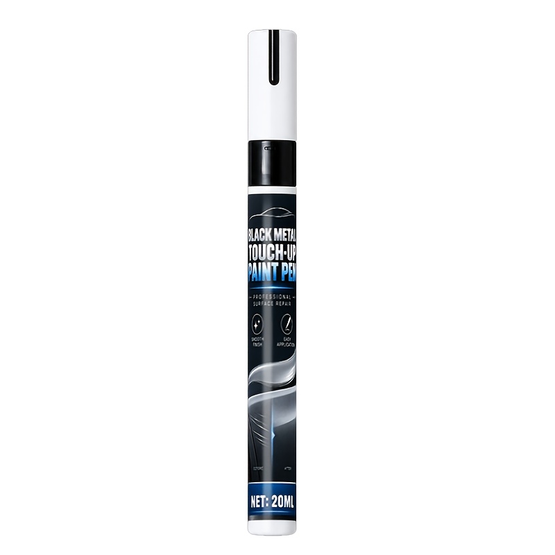 TEMU Stylo de retouche en métal noir - Réparation des rayures de surface, de la peinture métallique de salle de bain et de cuisine, convient aux