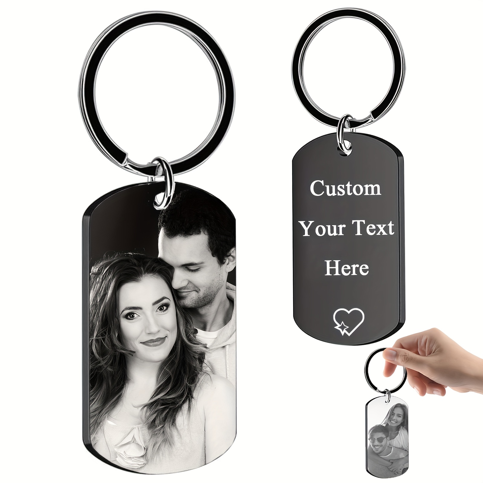 

Engraved Steel Keychain - Personalized & - , - - For Men, , &