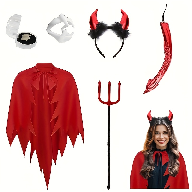 Teufel-Hörner Stirnband Für Halloween & Cosplay – Schwarz, Elastisch, 28 Cm