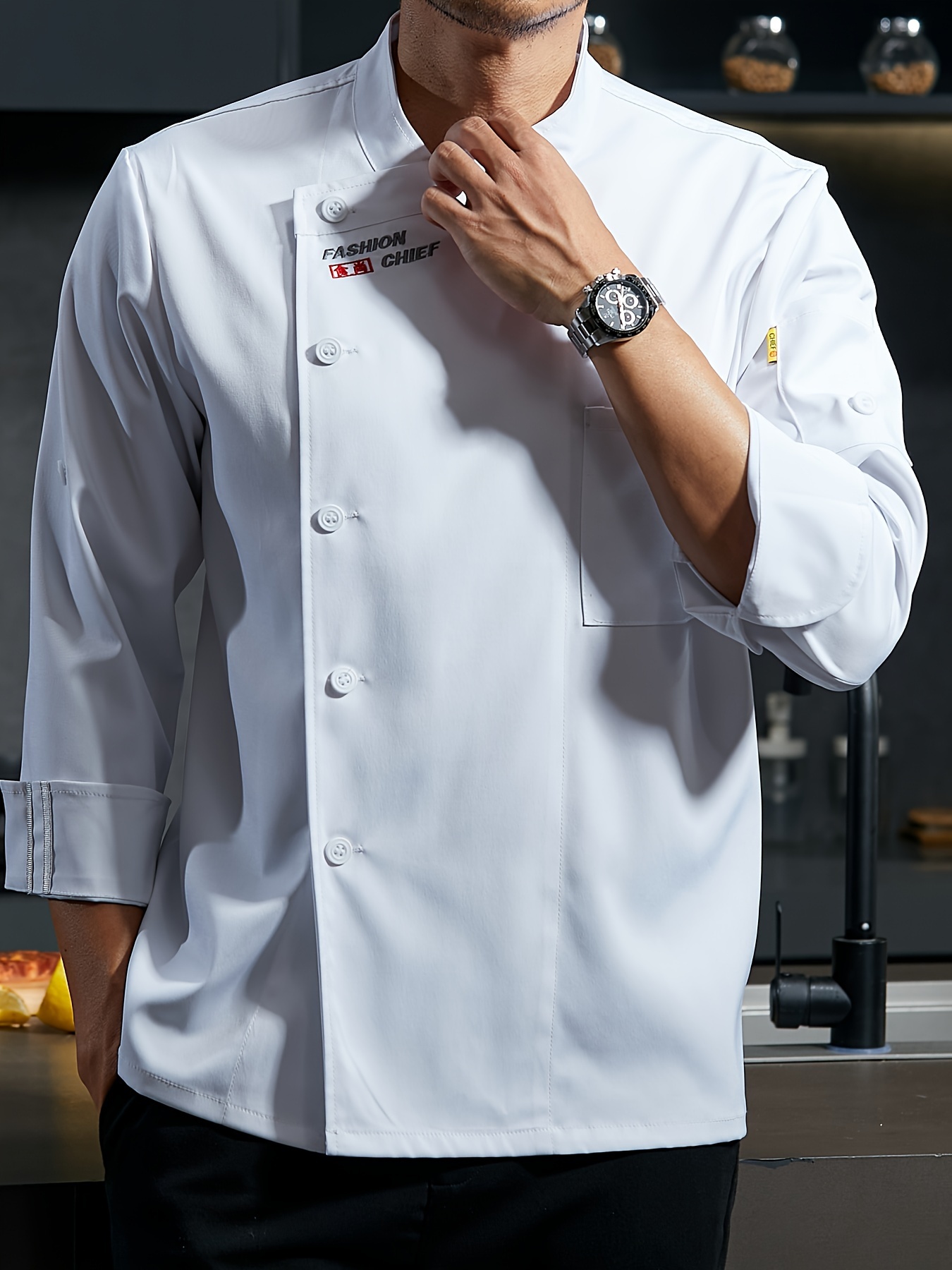 Cocina Vestimenta De Un Chef Ejecutivo Uniforme De Chef Blanco Que