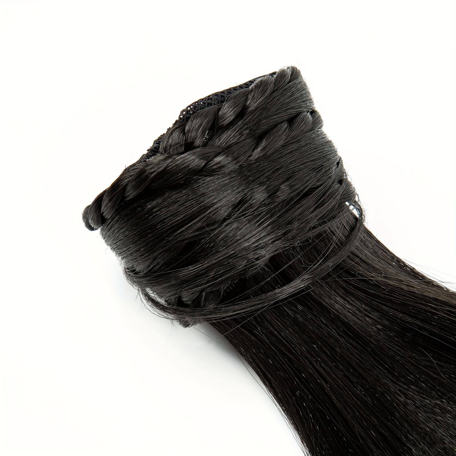 elegant straight ponytail hair extension for women synthetic clip in tail hairpiece versatile accessory for all fashion fiber chic ponytail extension details 0
