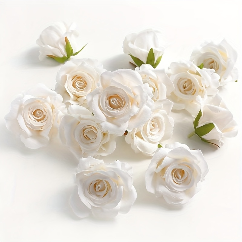 E-shop 12 Stück Künstliche Blumenköpfe – Realistische Rosen mit vollen Köpfen, Sträuße für Hochzeit, Verlobung, Ostern, Valentinstag, Muttertag Deko –
