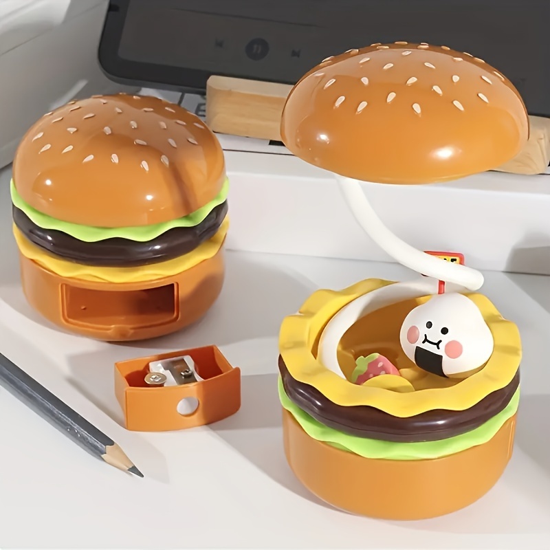 

1pc Hamburger Night Light -unique Reading & Ambient Light -ideal Bedroom Decor & Educational Gift For Parties, Christmas, Halloween