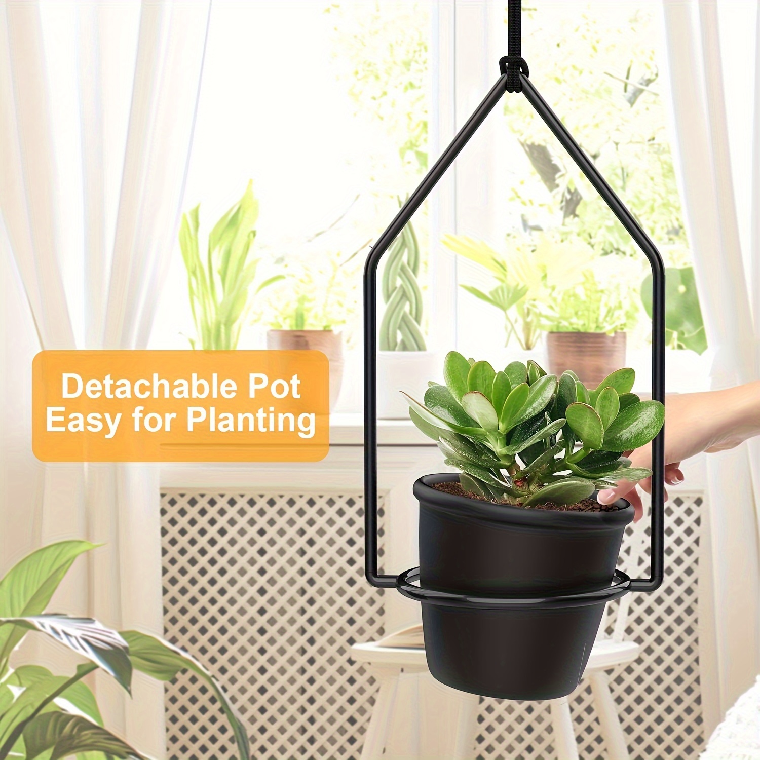 plastic wall plant pots Wall Planter Pot Arco 5"|12.7cm+hole