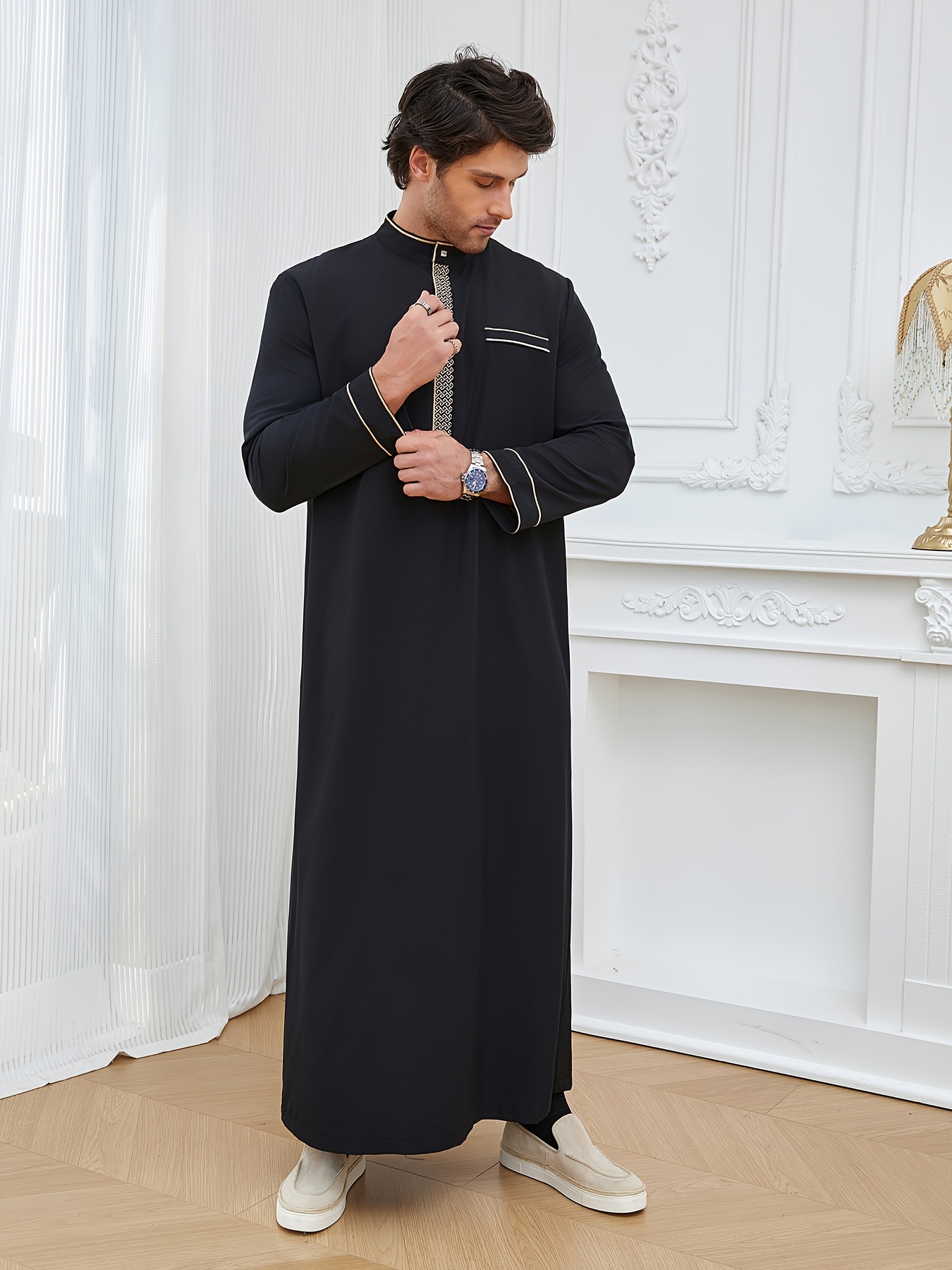 green emerald velvet dress RUMAOZIA Muslim Dresses Men's Prayer Clothing for Men Muslim Kaftan Abaya  Dresses Middle East Saudi Arabic Robes Arabic Clothing Turkish Dresses  Thobe Islamic Dresses, O Black, XXL : Amazon.co.uk: Fashion main image 0