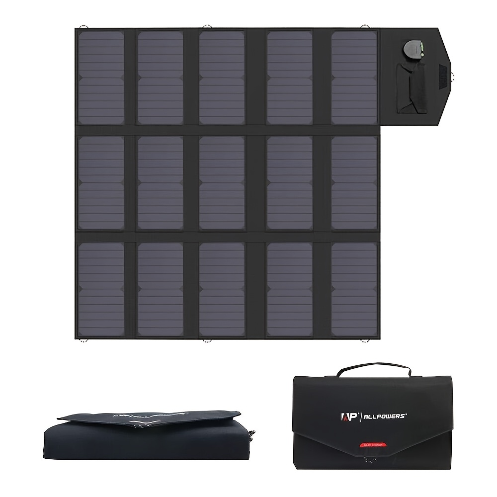 ALLPOWERS Solarni 100W solarni panel zložljiv prenosni z dvojnim 5V USB 18V za prenosnik, tablico, prenosni računalnik, 12V , čoln, RV baterij