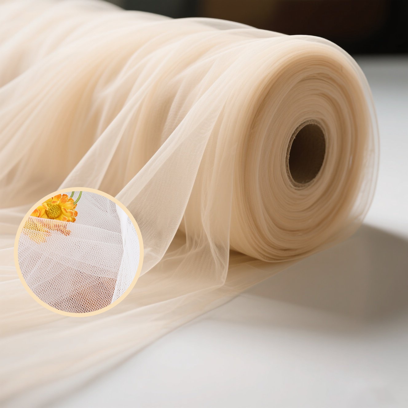 TEMU 1 Rouleau_55 de Filet Multifonctionnel, Rouleau Complet pour Plus d'Économies et de - Tissu 100% Tissé Transparent, Convient pour Fêtes de
