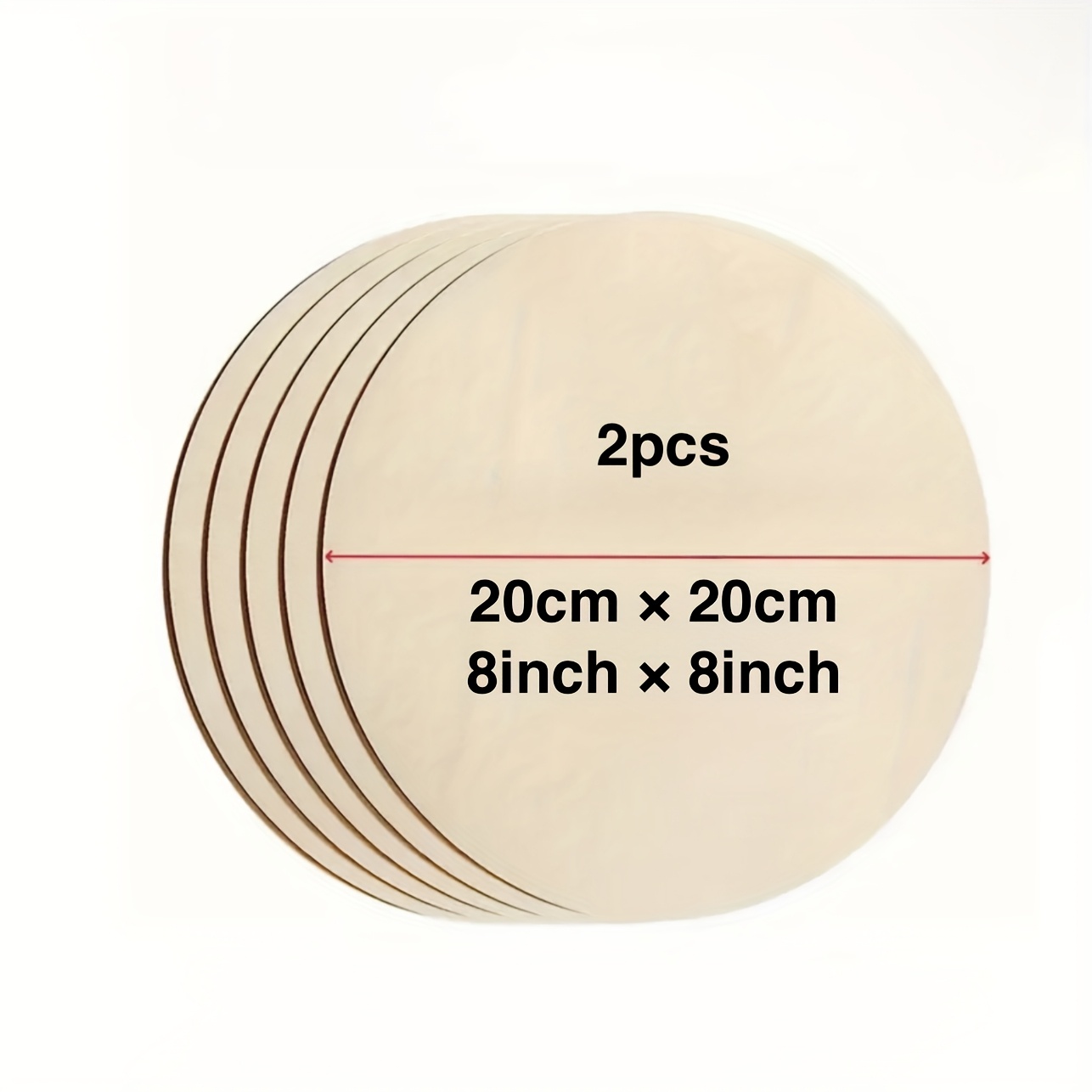TEMU 2d Flat, Single-sided Printed Wooden Disc, Handmade Round Wood , 2mm Thick, Unpainted Design. Suitable For Various Creative Diy Projects Such As
