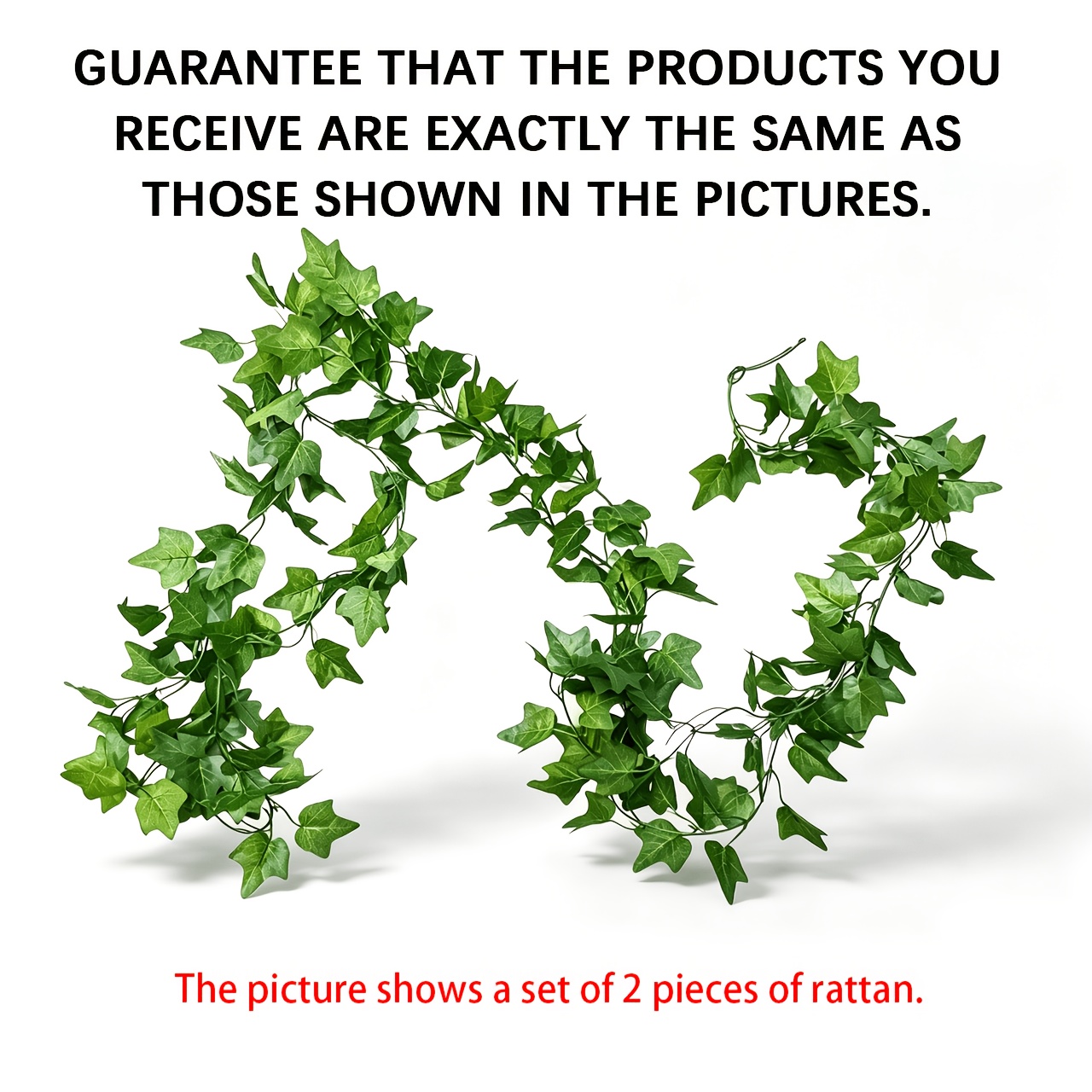Image of 2pcs 240cm/94.49inch Artificial Vine, Vine, Wreath, Fake Vine, Green Leaves, Artificial Hanging Plants, Green Decoration, Bedroom, Home, Wall, Party, Wedding, Arched Apartment, Room Decoration