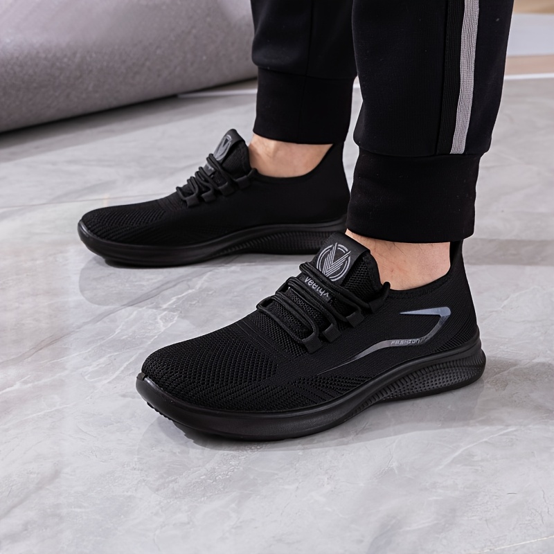 

Chaussures de sport tendance pour hommes, tissées et respirantes, confortables, antidérapantes, à semelle souple et à lacets, pour les activités de .