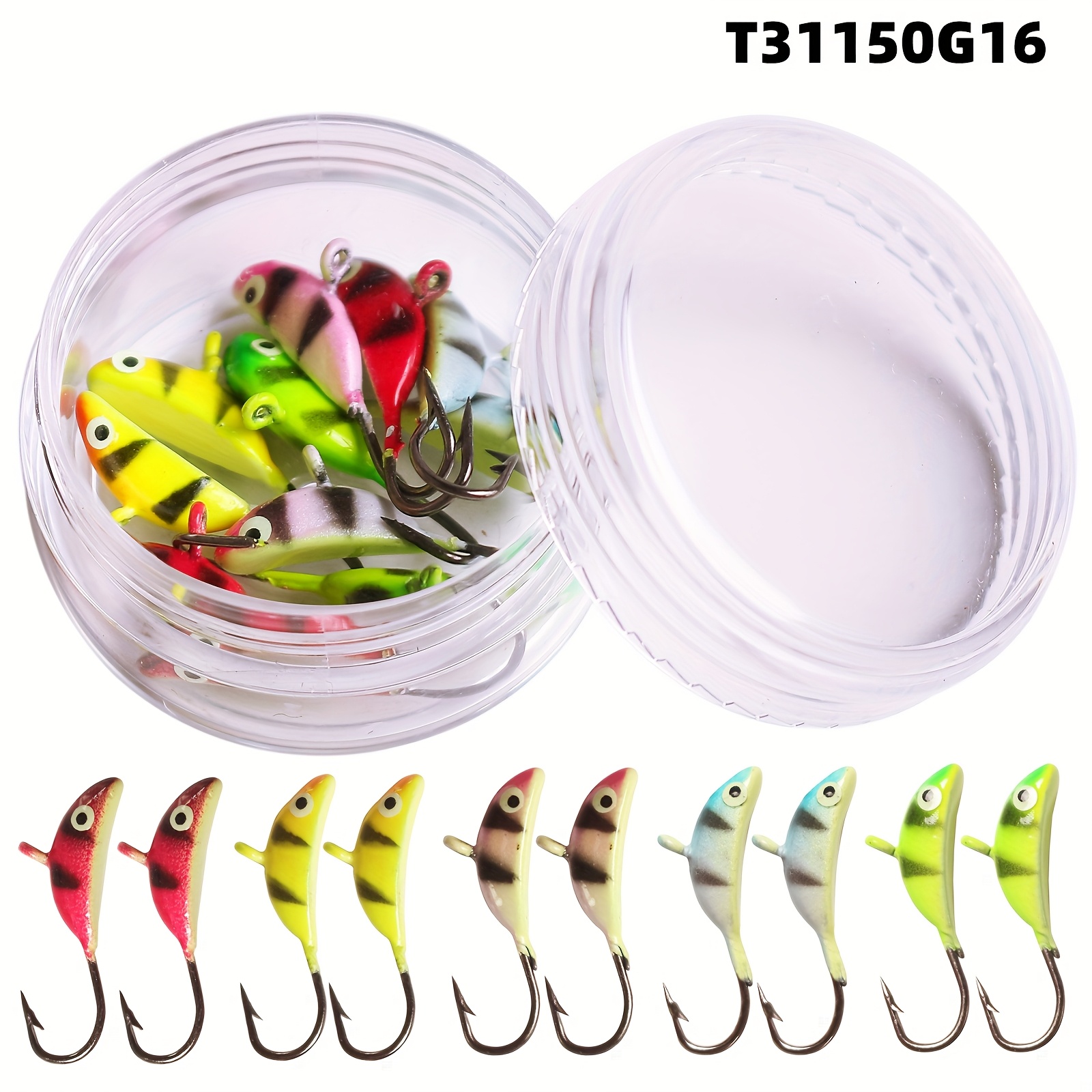 10pcs Turiou Mini Weighted Fishing Hooks With - Micro Ice Hooks Suitable For Freshwater Pike Trout, Tiny Soft Baits, Weights For Casting & Catch Rates