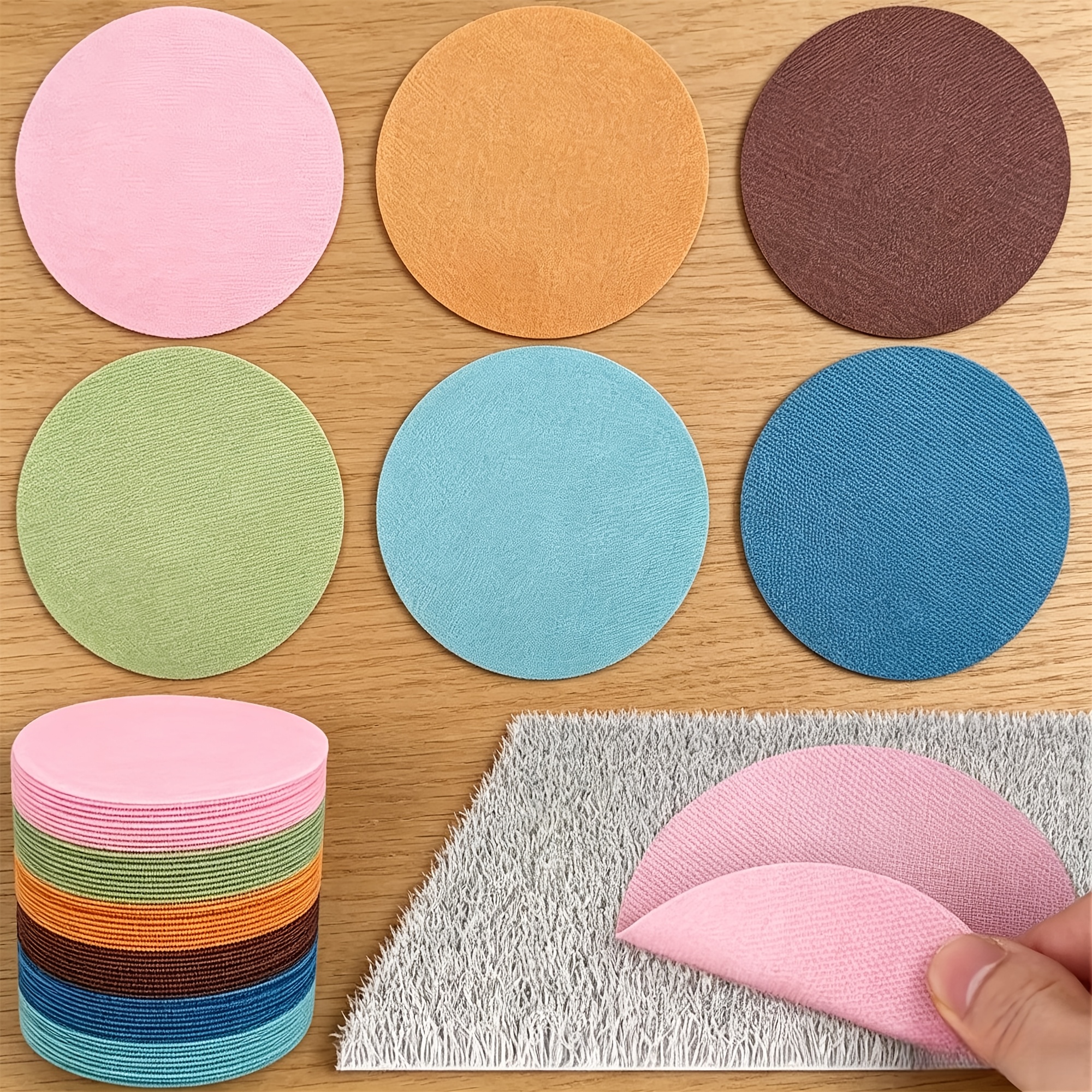 TEMU Lot de 36 marqueurs de sol en points multicolores style bohème pour tapis, adaptés pour décorer les de classe, les jeux et les activités, points