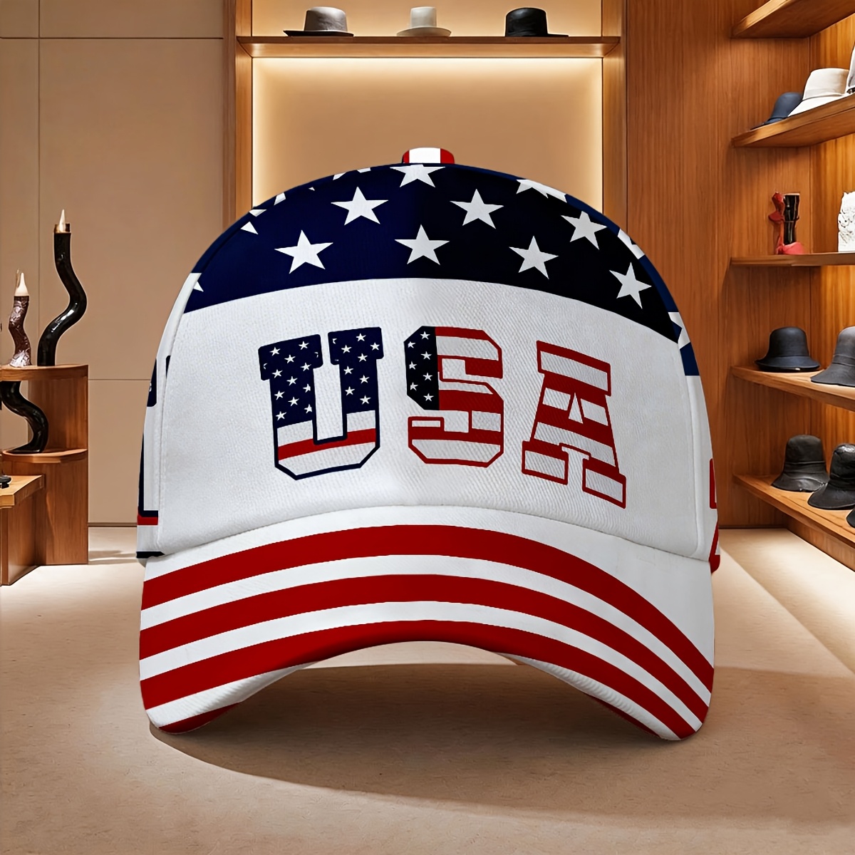 TEMU Gorra de béisbol con americana para con correa ajustable - Estampado , adecuada para ropa , casual al , regalo - Gorra no elástica para casual,