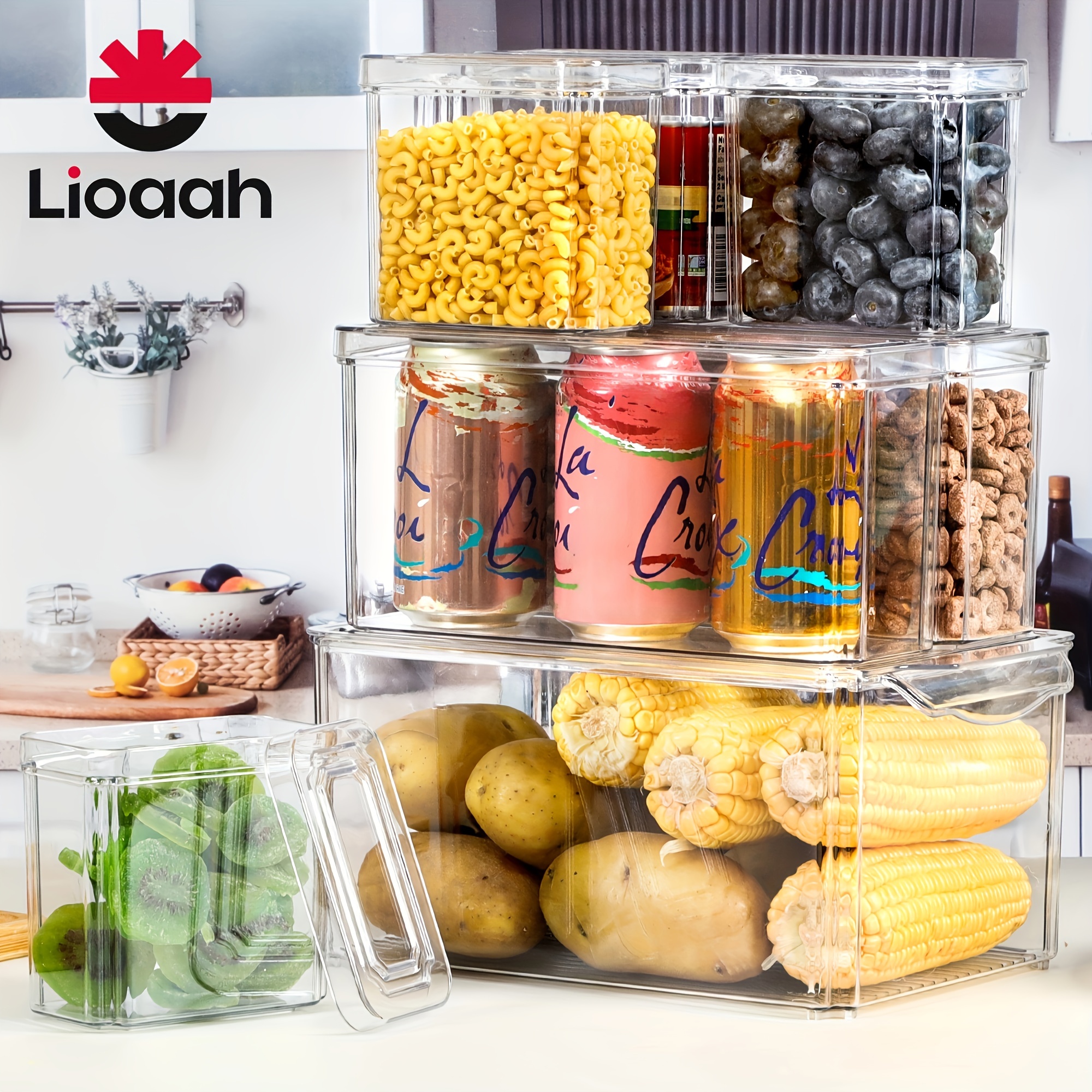 6pcs Container Sets, Transparent Plastic Storage Box, Snack Storage Box,  Separated Food Storage Box, For Food Storage Rooms, Kitchens, Refrigerators