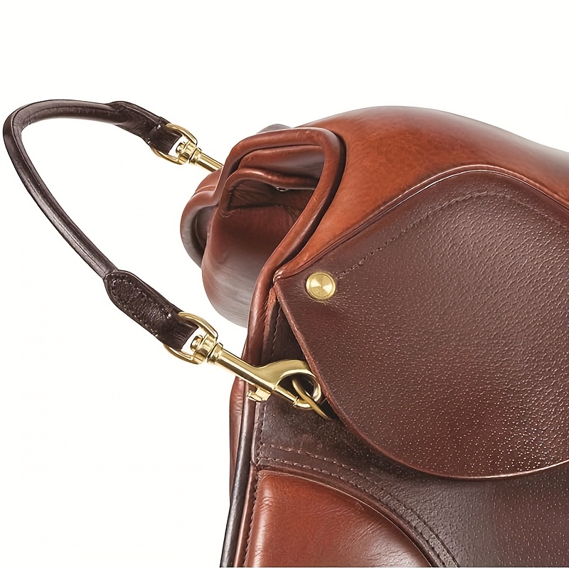 TEMU 1pc Pu Leather Balance Strap With Buckle Ring, Armrest For Riding, English Armrest, Equestrian Riding Safety Training Handle, Horse Gear,
