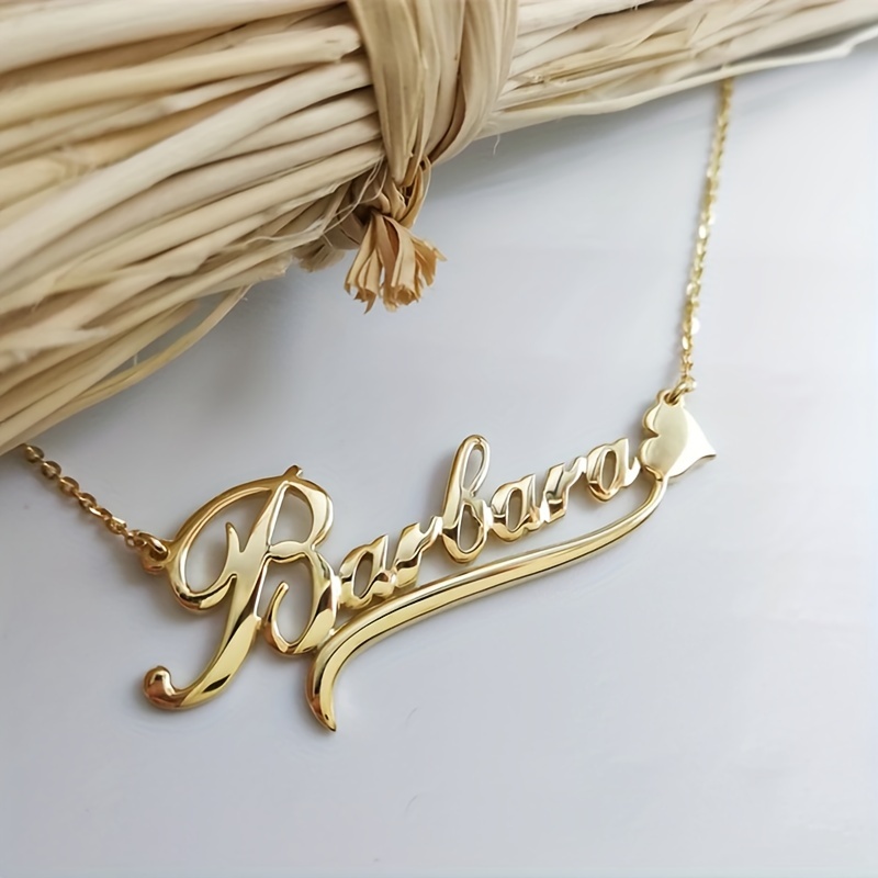 

Collier Pendentif Lettre Personnalisé En Anglais, Chaîne de Cou Ajustable En Acier Inoxydable Pour La Décoration