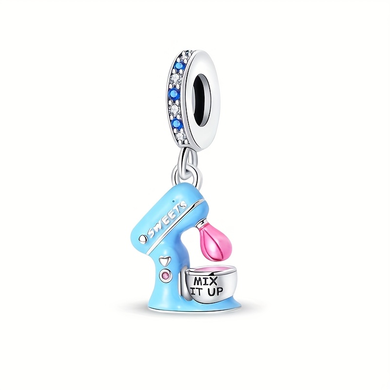 Image of 1pc Silver Plated Sweetheart Blender Pendant Suitable For Original Bracelet Necklace Keychain Pendant Making Women's Gift For Daily Birthday Party Holiday Gift