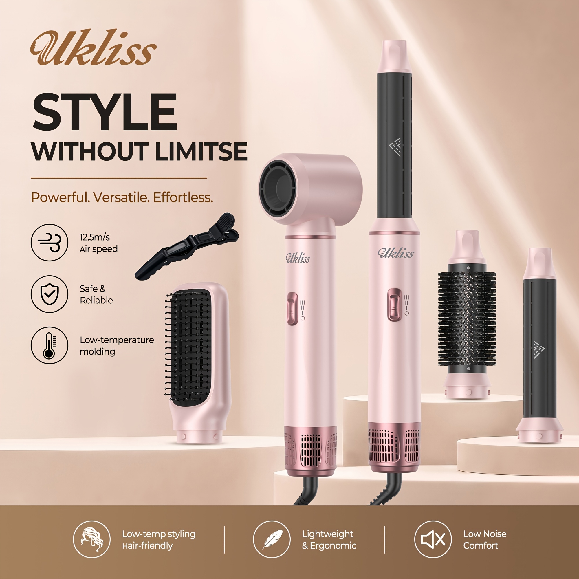 Styling Blow Dryer Brush, Airbrush Pro 1000w, , Volumizing, Curling And Blow Drying