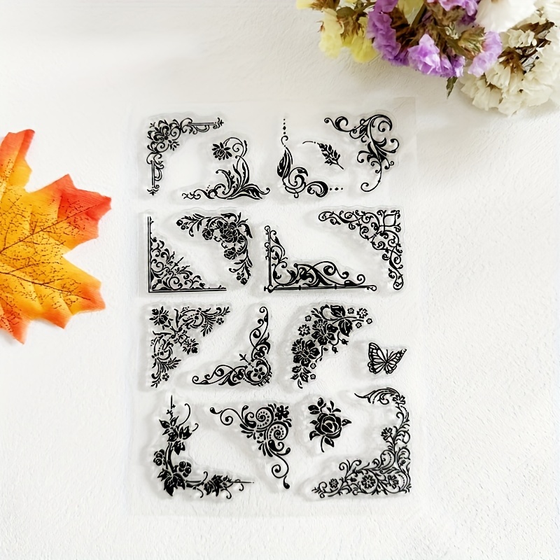 Image of Floral Horn Transparent Stamp Transparent Seal Peony Rose Hibiscus Lotus For Card Making Decoration And Scrapbooking