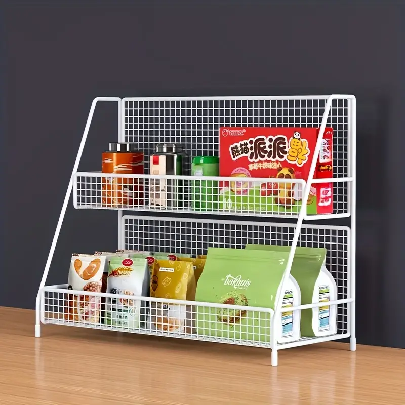 versatile multi layer metal storage rack for kitchen bathroom bedroom countertop organizer with shelves standing shelf Product details 0