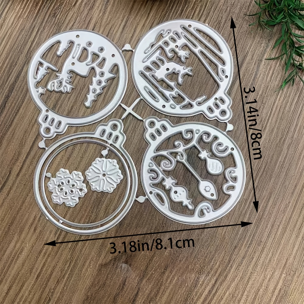 TEMU Snowflake Metal Die-cut Stickers, Christmas Reindeer Tree Snowflakes, And Snowman Cutting Templates, Suitable For Scrapbooking, Photo , And