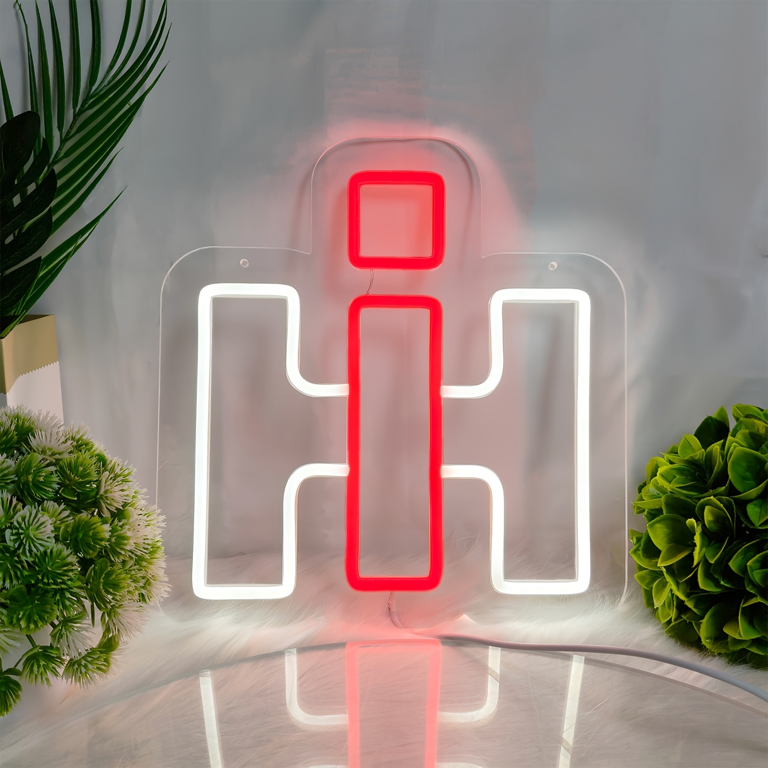1pc For Neon Sign For Wall Decor, Dimmable Ih Tractor Vehicle Neon Light With Usb Power Supply, Suitable For Farmhouse Bedroom For Man Cave Bar Birthday Gift