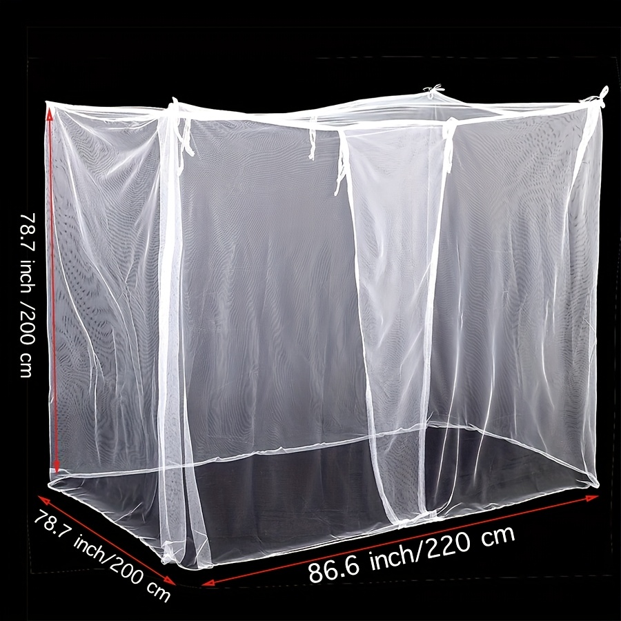 1pc camping mosquito net ultra large mosquito net for camping holes mesh 15 square netting curtain for bunk bed camping bedding patio four sizes 200 200 180cm details 1