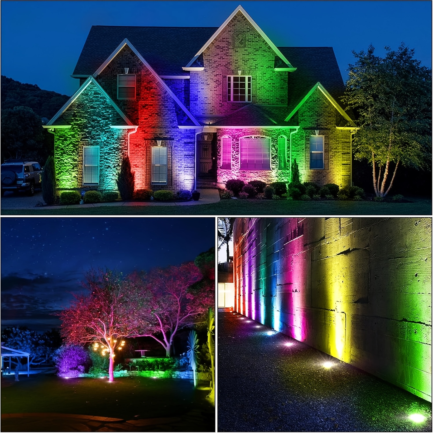 Lampes de paysage basse tension RGBW, 12V-24V, éclairage de puits LED, lampes encastrées extérieures changeant de couleur avec 16 couleurs, projecteurs IP