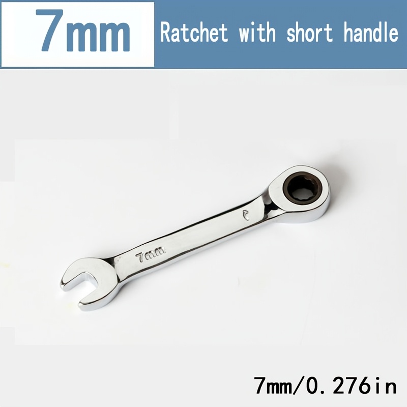 TEMU Short Handle Quick 72 Tooth Ratchet Multifunction Mini Wrench Dual Purpose Wrench Small Open-end - Durable, Rust-proof Metric Wrenches