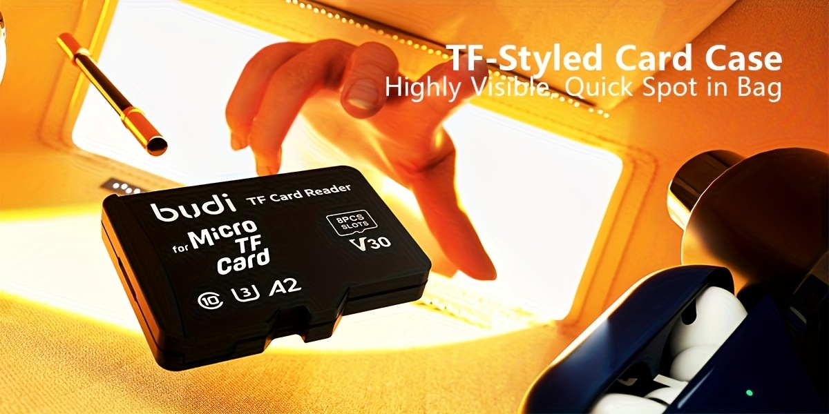 budi Black Multi-in-1 Portable -C TF/SD/SDHC/SDXC/SDIO/Memory Card/MicroSDXC Card Reader & Writer, Compact Flash-like Adapter Compatible, Plug & Play for Smartphones, Tablets, Laptops, - Devices (No SD/TF