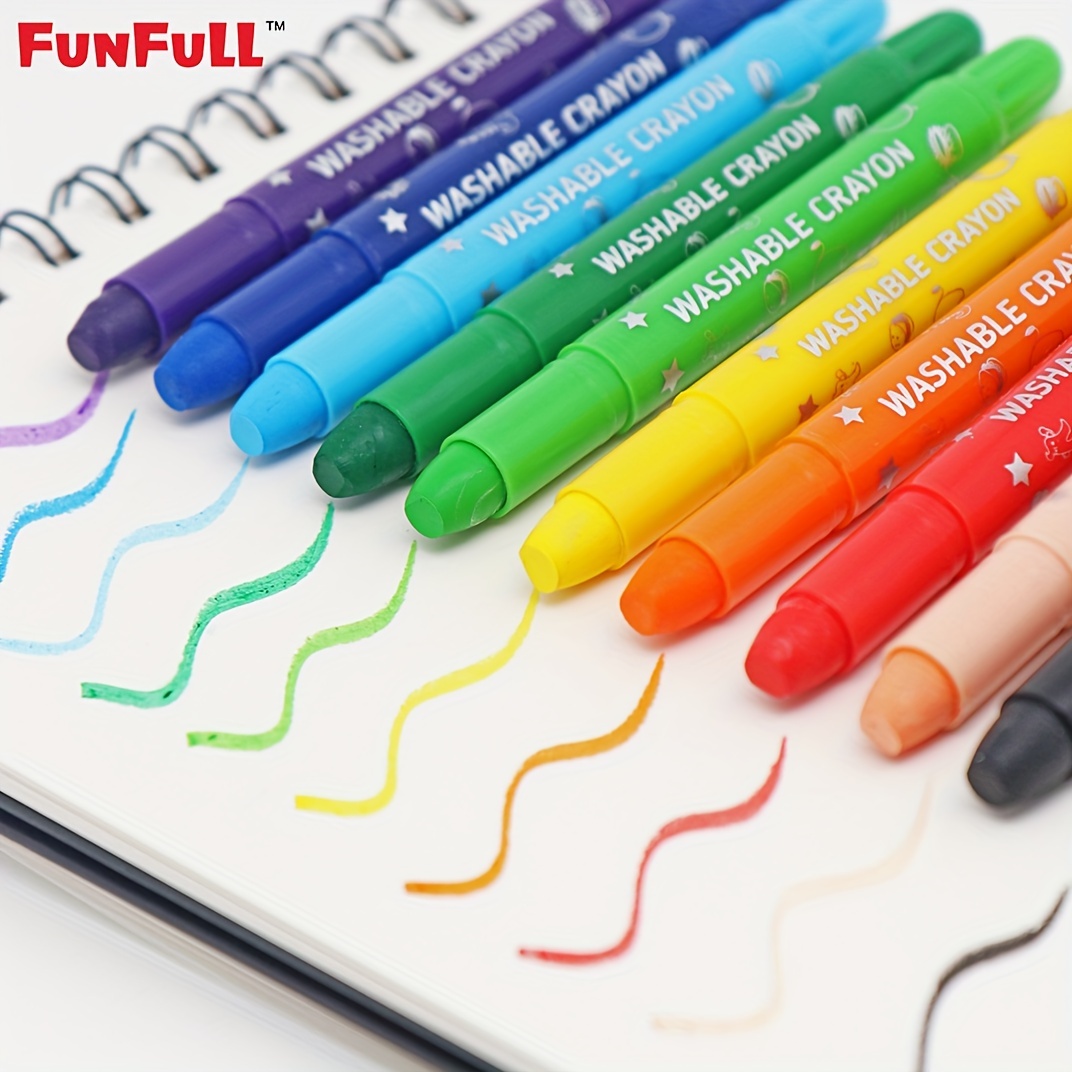 

6pcs Colored Gel Crayons Non-toxic Set For Coloring, Washable & Y Crayons, Ideal For Paper Halloween, Birthday, Christmas Gift