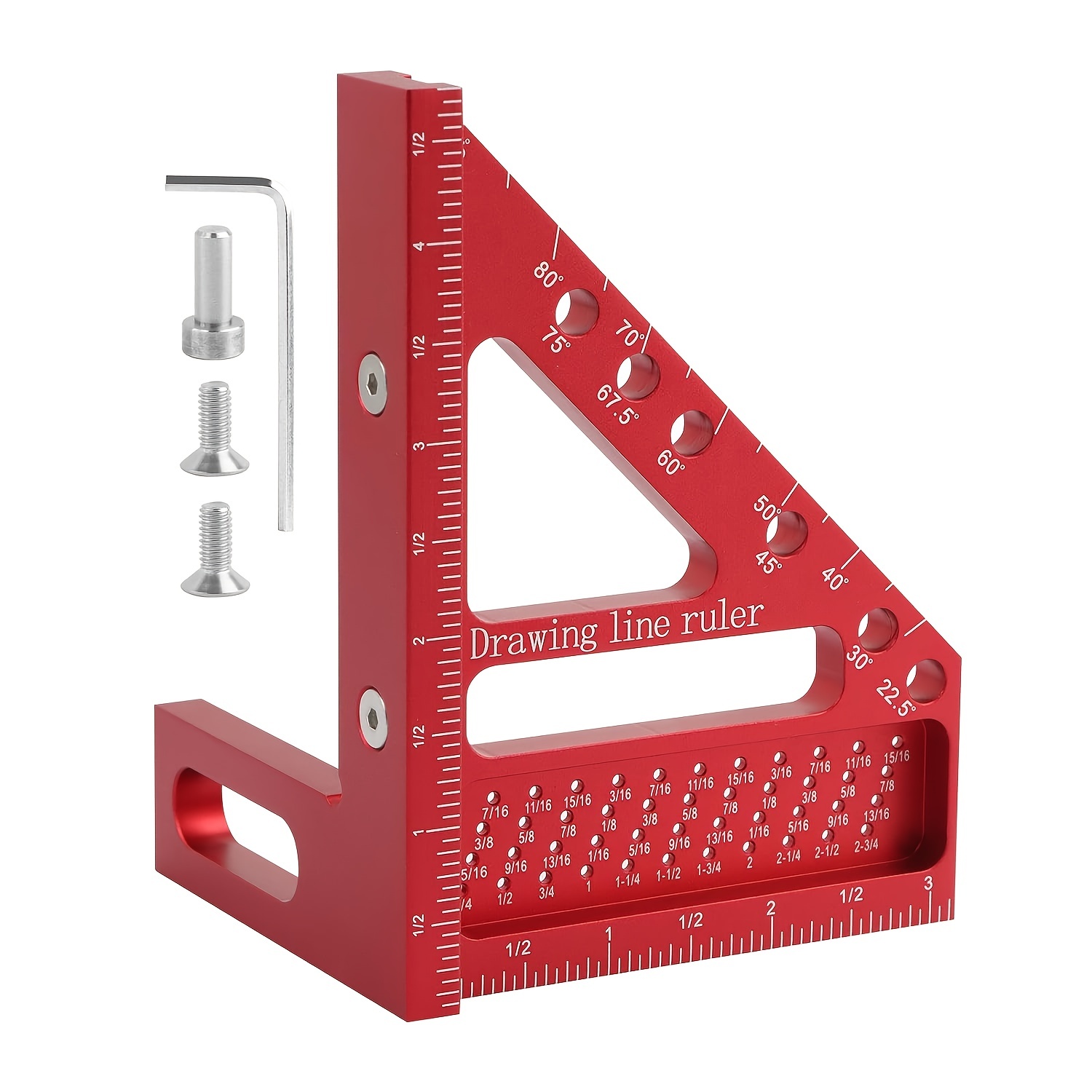 

Aluminum Profile Precision 45° Feet 90° Woodworking Drawing Line Scale 3d Ruler Ruler Is Not Easy To Deformation, Rust Prevention, Resistance, Sandblasting Oxidation Treatment .